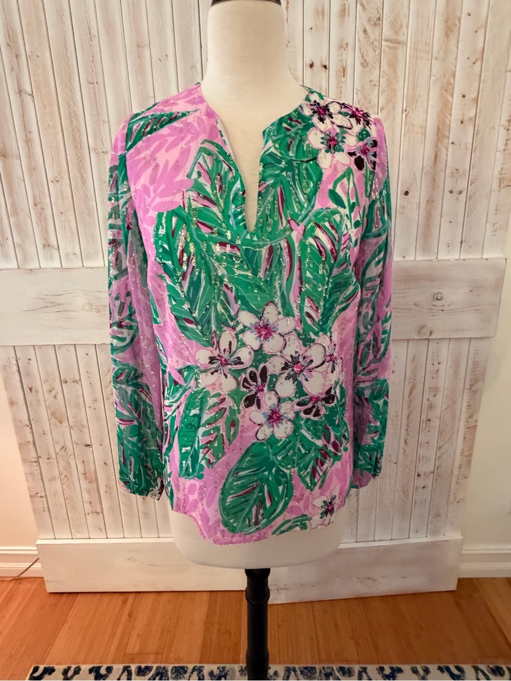 Lilly Pulitzer Pink & Green blouse NWT